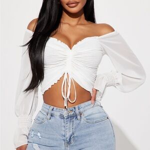 NWT White Crop Top